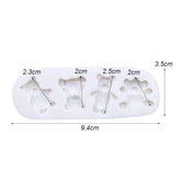 Molde Silicona Osos Mini x 4